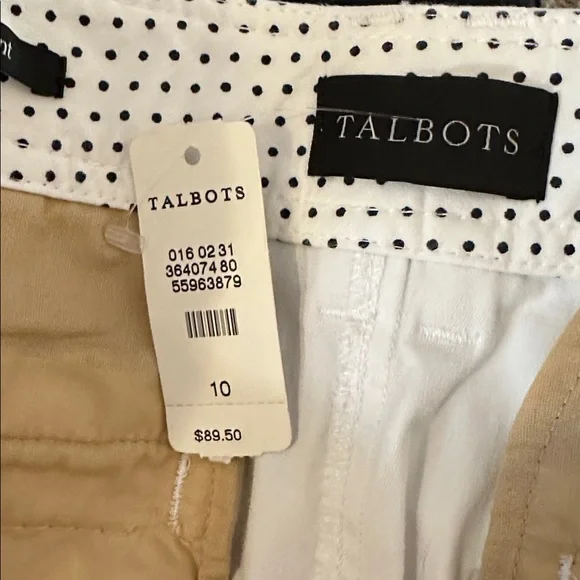 NWT Women’s Talbots White Slim Leg Perfect Crop Pants Size 10 - Picture 9 of 10